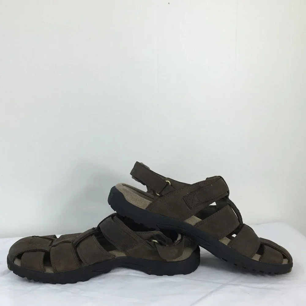 Teva Mens Hammer Leather Weave Fisherman Sandals Size 11 GREAT Pre-Owned